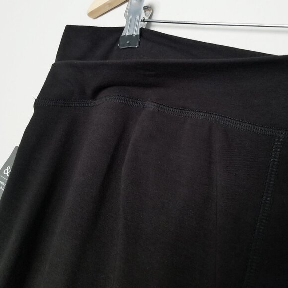 NEW Eileen Fisher Organic Cotton Stretch Jersey V Waist Slim Flared Pull On Pant - Picture 10 of 14